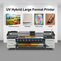 Imprimante UV hybride automatique grand format 1,8 m avec 4 à 8 têtes I3200, encre UV ECO, imprimante publicitaire UV rouleau-à-rouleau