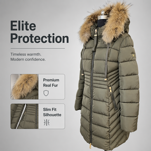 Nouvelle Arrivée 2026 – Doudoune Femme Hiver Épaisse et Chaude, Coupe-Vent avec Capuche Fourrée, <span class=keywords><strong>Manteau</strong></span> Matelassé <span class=keywords><strong>Vert</strong></span> Slim pour Femme - Product Image 2