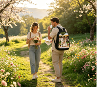 Sac à dos Oxford personnalisé avec photo de mariage, MOQ 1 pièce, sac à dos de voyage personnalisé avec photo de couple pour souvenir de lune de miel