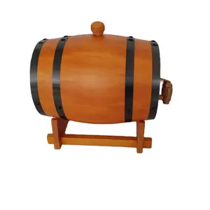 1.5L木制酒桶手工制作的木制酒桶适合存放葡萄酒