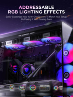 Vente en gros ARGB PWM 360mm RGB Lighting Liquid Aio Cooler Refroidisseur de liquide CPU Refroidisseur de liquide de refroidissement par eau pour PC