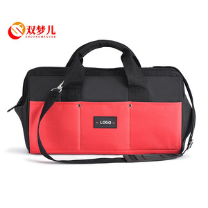 Bolsa de Herramientas Shuangmeng'er Roja con 5/9 Bolsillos, Cierre de Cremallera, Asa Doble, Portátil, para Almacenamiento y Reparación - Product Image 3