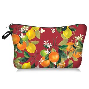Fashionable Fruit Orange Series Cosmetic Bag Handheld Zipper Portable Travel Wash <b>Storage</b> Made Polyester <b>Makeup</b>,Dumpling Carrier - Product Image 5