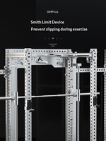 Rack de Squat Multifonctionnel en Acier Inoxydable 304, Machine Smith, Pec Deck Fly, Lat Pulldown, Cadre de Squat pour Usage Domestique, Capacité 200 kg