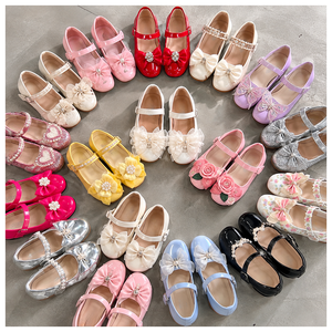 New Arrival Children's <b>Sandals</b> Fashion Breathable Soft Sole <b>Bow</b> Princess Shoes Mixed Design Wholesale - Product Image 3