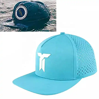 Casquettes de golf snapback 5 panneaux personnalisées pour hommes, imperméables, flottantes, avec trous découpés au laser
