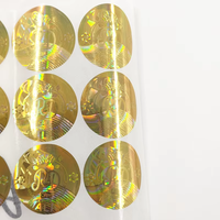 Autocollant holographique adhésif personnalisé, imperméable, avec estampage à chaud, étiquette de sécurité anti-contrefaçon, designs personnalisés