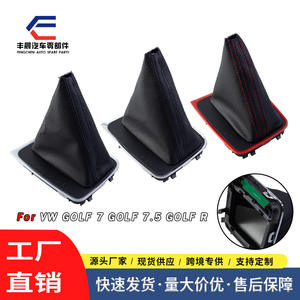 Housse de pommeau de levier de vitesse en cuir pour Volkswagen, transmission automatique, accessoire d'intérieur de voiture noir - Product Image 3