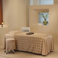 Parure de lit décorative légère en polaire kaki pour canapé, lit et couette, avec jupe de lit et drap