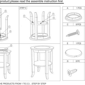 Mesita <span class=keywords><strong>de</strong></span> noche moderna <span class=keywords><strong>de</strong></span> 2 niveles, estante <span class=keywords><strong>de</strong></span> almacenamiento <span class=keywords><strong>con</strong></span> cajón - Product Image 3