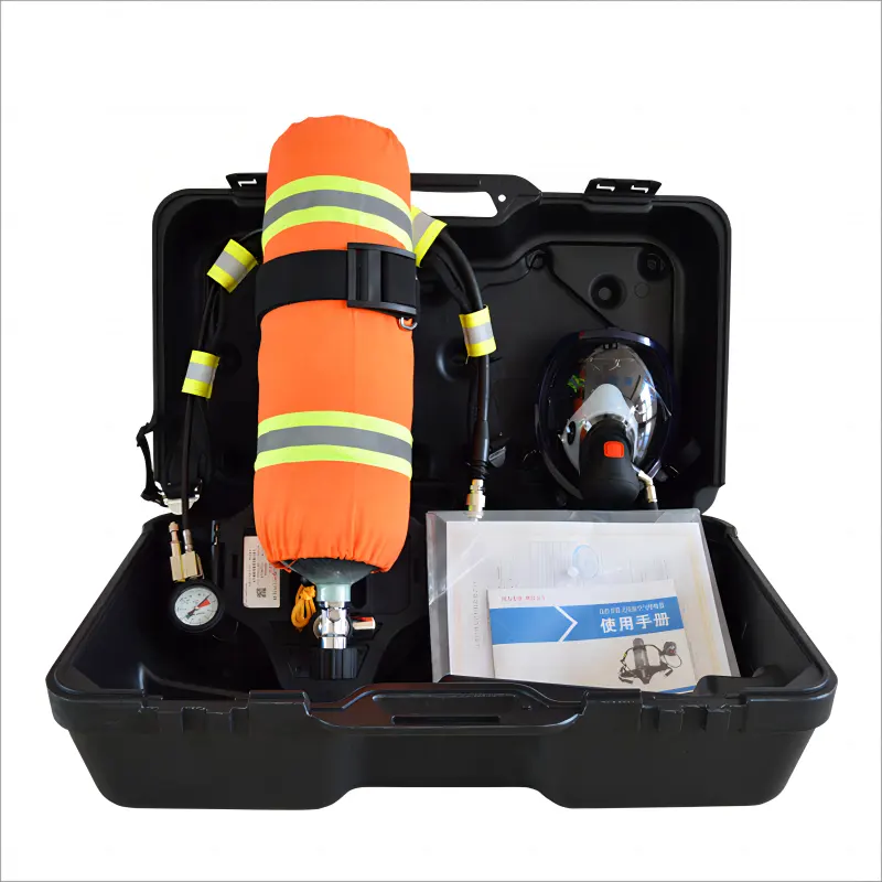 55-60分6.8Lカーボンファイバーガスシリンダー消防士の衣装自給式空気呼吸装置SCBA