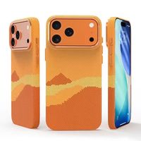 Coque de téléphone de luxe haut de gamme en fibre de carbone, texture PC, antichoc, pour iPhone 14, 15, 16, 17 Pro Max – Vente en gros