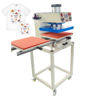 Nouvelle condition presse à chaud pneumatique à 2 stations sublimation encre UV/solvant imprimante DTF à plat garantie 1 an impression de t-shirt