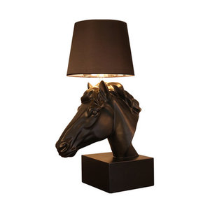 Lámparas de Mesa CE, Decoración para el Hogar, Lámparas de Animales, Lámpara de Mesa con Cabeza de Caballo en Color Negro para Regalo - Product Image 2