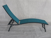 Mobilier de plage extérieur chaise inclinable pliante en tissu teslin chaise longue pliante en acier offert directement par l'usine