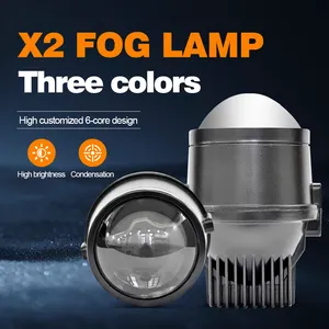 2.5 pouces point culminant X2 lentille led antibrouillard 30W phares led pour voiture h4 h7 h11 9005 9006 led projecteur ampoule systèmes d'éclairage automatique