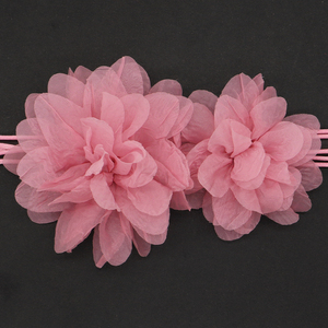 Kreatif panjang DIY bunga Tulle Choker rantai leher buatan tangan bunga kalung untuk wanita perjamuan merah muda Dahlia kerah kalung perhiasan - Product Image 3