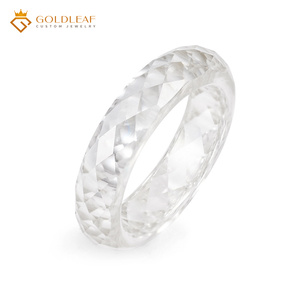 Bague en moissanite entière Goldleaf D VVS1 10-16 carats, idéale pour offrir en cadeau, pour un anniversaire, un mariage, ou un usage quotidien - Product Image 1