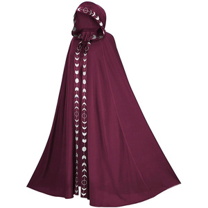 Cape à capuche Renaissance médiévale 5 couleurs Cape Halloween Cosplay <span class=keywords><strong>Costume</strong></span> <span class=keywords><strong>Film</strong></span> et TV Cosplay <span class=keywords><strong>Costume</strong></span> - Product Image 3