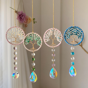 Venta al por mayor cristal suncatcher vida del árbol colgante vida del árbol suncatcher Super artesanía cristal curativo - Product Image 6