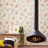 Cheminée murale décorative moderne sans fumée en acier pour intérieur, maison et hôtel, avec garantie de 5 ans