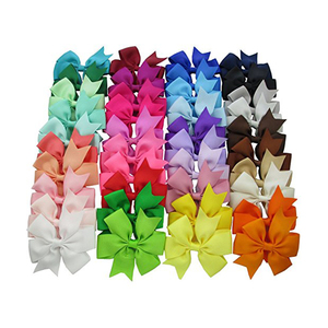 Tie grosygrain hand made pretty 40 colors ties Hair Vogue shop with clip for baby/Order child tie accessories - Product Image 6