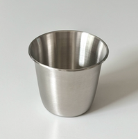 Tasse à crème glacée en acier inoxydable 304, tasse en métal brossé, café latte, café glacé, tasse de service pour desserts, pour restaurant, maison, restauration