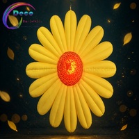 Décoration suspendue géante en forme de tournesol gonflable pour fêtes, centres commerciaux, événements, présentoirs