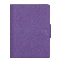 Porte-documents de conférence A4 en cuir PU personnalisé, avec porte-stylo, couverture rigide, planificateur à boucle, carnet promotionnel, 6 couleurs, logo personnalisé