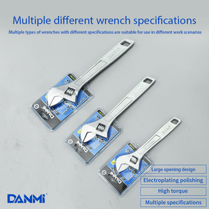 DANMI, venta al por mayor, herramienta de hardware, llaves de Tornillo de acero al carbono, llave ajustable Europea de doble burbuja - Product Image 3