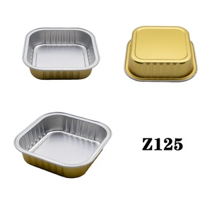 Z125 Vuông Nhôm Lá Pan 90*90*24 Mm Cấp Thực Phẩm Khay 125 Ml Nhỏ <span class=keywords><strong>Container</strong></span> Với Lá Nắp Cho Nước Sốt Mật Ong Bao Bì Thực Phẩm - Product Image 3