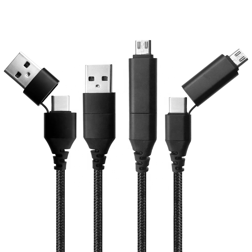 WIK-HT встроенный 4in1 PD 60W быстрая зарядка 3A типа C для зарядки микро-4 в 1 взаимный обмен данными между компьютером и периферийными устройствами кабель