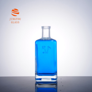 Botellas de Vino Cuadradas de Vidrio Transparente Personalizables de 500 ml y 700 ml, Aptas para Whisky, <span class=keywords><strong>Vodka</strong></span> y Brandy - Product Image 1