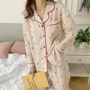 Ensembles de pyjamas en tricot à taille élastique pour femmes à imprimé floral personnalisé pour toutes les saisons-pour l'été, l'hiver, l'automne et le printemps
