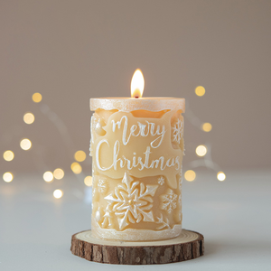 Molly Glory Handmade Creative Christmas Decoration <b>Soy</b> Wax Pillar Smokeless Scented <b>Candles</b> - Product Image 1