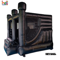 Nouvelle structure gonflable noire d'extérieur, château gonflable pour saut et rebondissement, structure gonflable blanche pour mariage et fête
