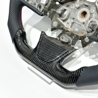 Pour Renault Megane 4 RS avec garniture en carbone noir, en fibre de carbone noire avec cuir perforé noir et surpiqûres rouges
