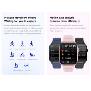 Nouvelle montre connectée <span class=keywords><strong>T1</strong></span> tendance pour unisexe, entraînement respiratoire, modes sportifs multiples, rappel de messages, moniteur de santé, Reloj Inteligente - Product Image 4