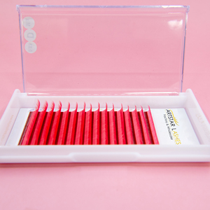 <span class=keywords><strong>Cils</strong></span> de couleur premium Volume Russe 0.05mm Bande fine Légers Confortables Usage quotidien Mélange Marron Bourgogne - Product Image 4