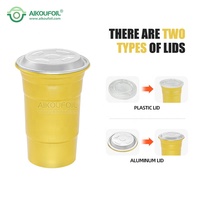 Gobelets en aluminium de 12 oz avec bols, compatibles avec les bougies, revêtement pour recharge, pour café, voyage, communion, 650, changement de couleur, FDA