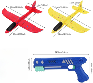 Ném Bọt Máy Bay Đồ Chơi Máy Bay Launcher One-Click Phóng Phóng Đồ Chơi Súng Cho Trẻ Em Ném Tay Tàu Chở Bay Launcher - Product Image 6