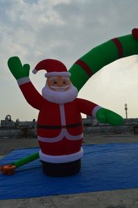 Inflatable Santa Snowman Arch Waterproof & Durable Over 12Ft Tall for Christmas Celebrations - Product Image 4