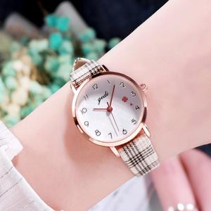 Reloj de Pulsera de Cuarzo Casual de Lujo para Mujer, con Correa de Cuero a Cuadros, Resistente al Agua, Especial de Navidad - Product Image 3