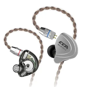 CCA C10 4BA 1DD Hybrid technologie In Ear Monitor Ohrhörer Kopfhörer Hifi Bass Stereo Headset Metall verdrahteter Kopfhörer mit Mikrofon