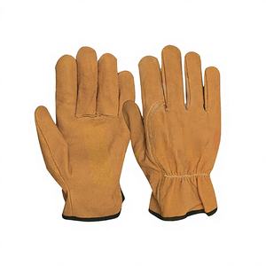 Gants de travail de haute qualité en cuir de vache respirant, confortables, imperméables et de sécurité pour les travaux multiples - Product Image 1