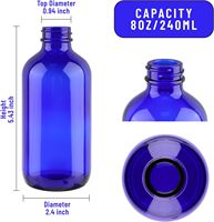 Bouteilles en verre Boston rondes transparentes de 8oz pour le brassage de Kombucha et de kéfir