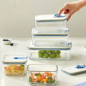 Boîte de rangement pour réfrigérateur avec séparateur amovible, récipient en verre transparent pour fruits et légumes, pour la conservation des aliments frais, organisateur de cuisine - Product Image 4