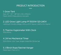 Invernadero Económico con Kit Completo de Cultivo Hidropónico, Motor y Luz LED, Juego Completo