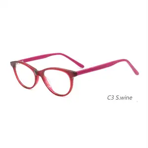 Kacamata bingkai anak-anak asetat warna-warni Model baru kualitas tinggi kacamata bingkai untuk anak-anak