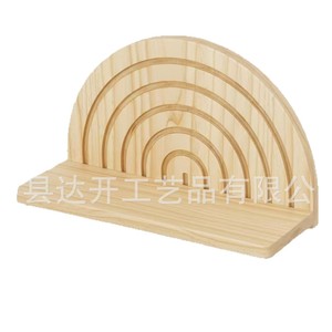 Wooden Arched <b>Wall</b> <b>Shelf</b> Geometric Shape <b>Wall</b> <b>Mounted</b> Floating Display Rack For Living Room Flower Stand Storage - Product Image 3